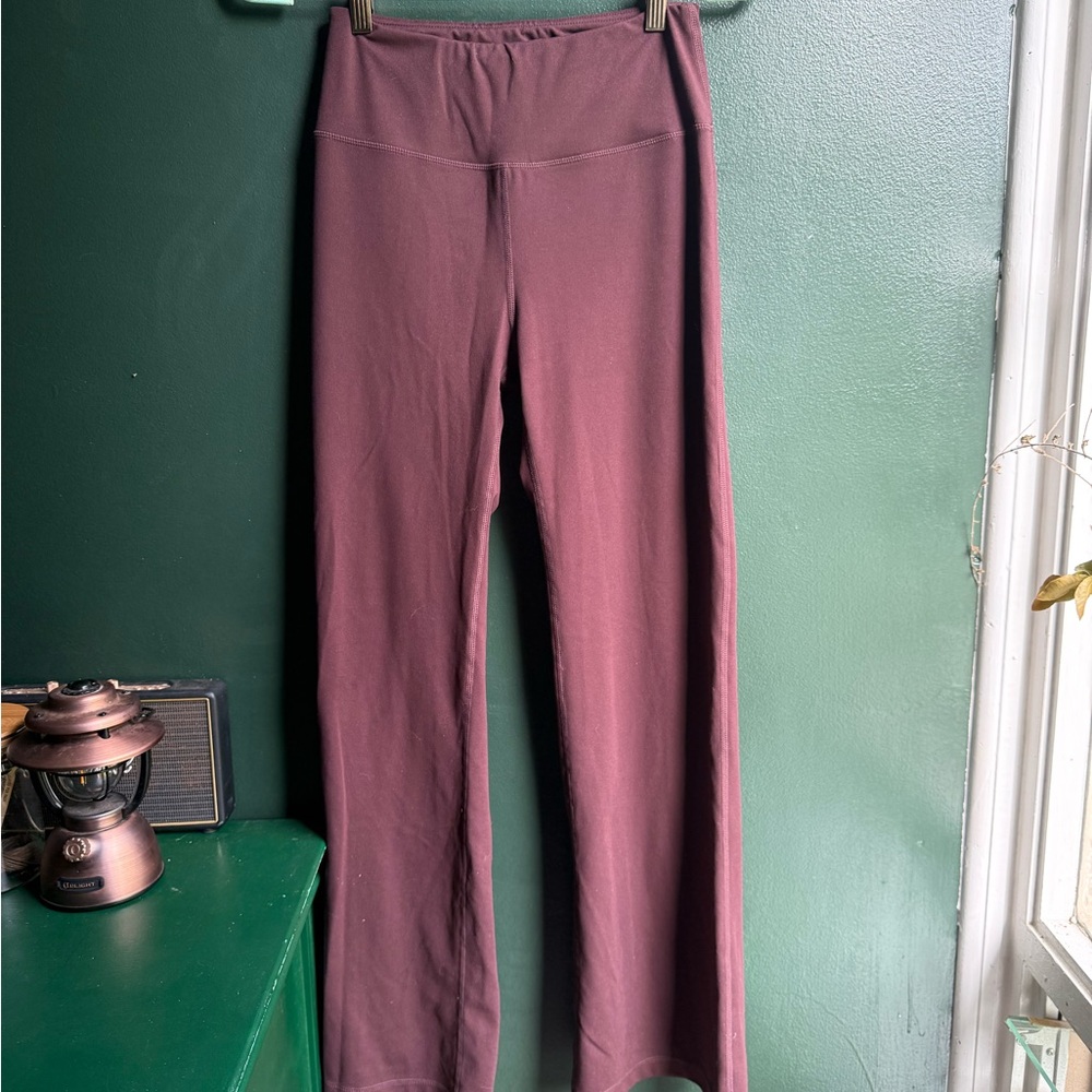 Brown wide leg active pants